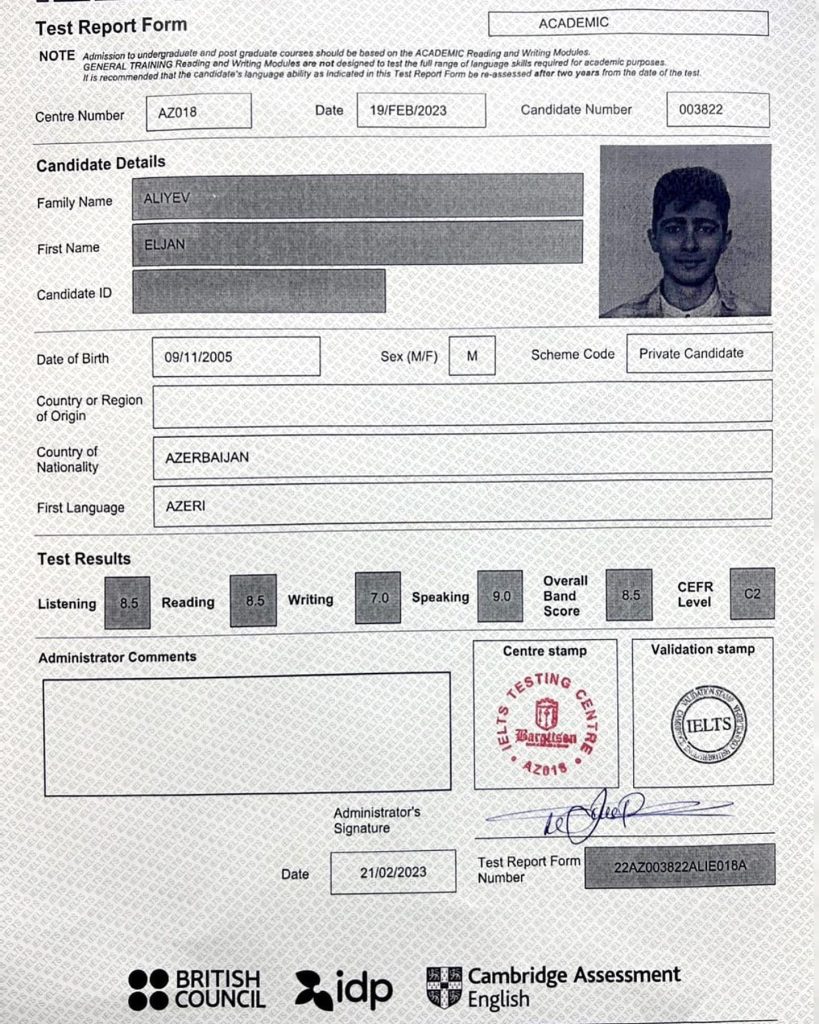 IELTS practice test in Iraq